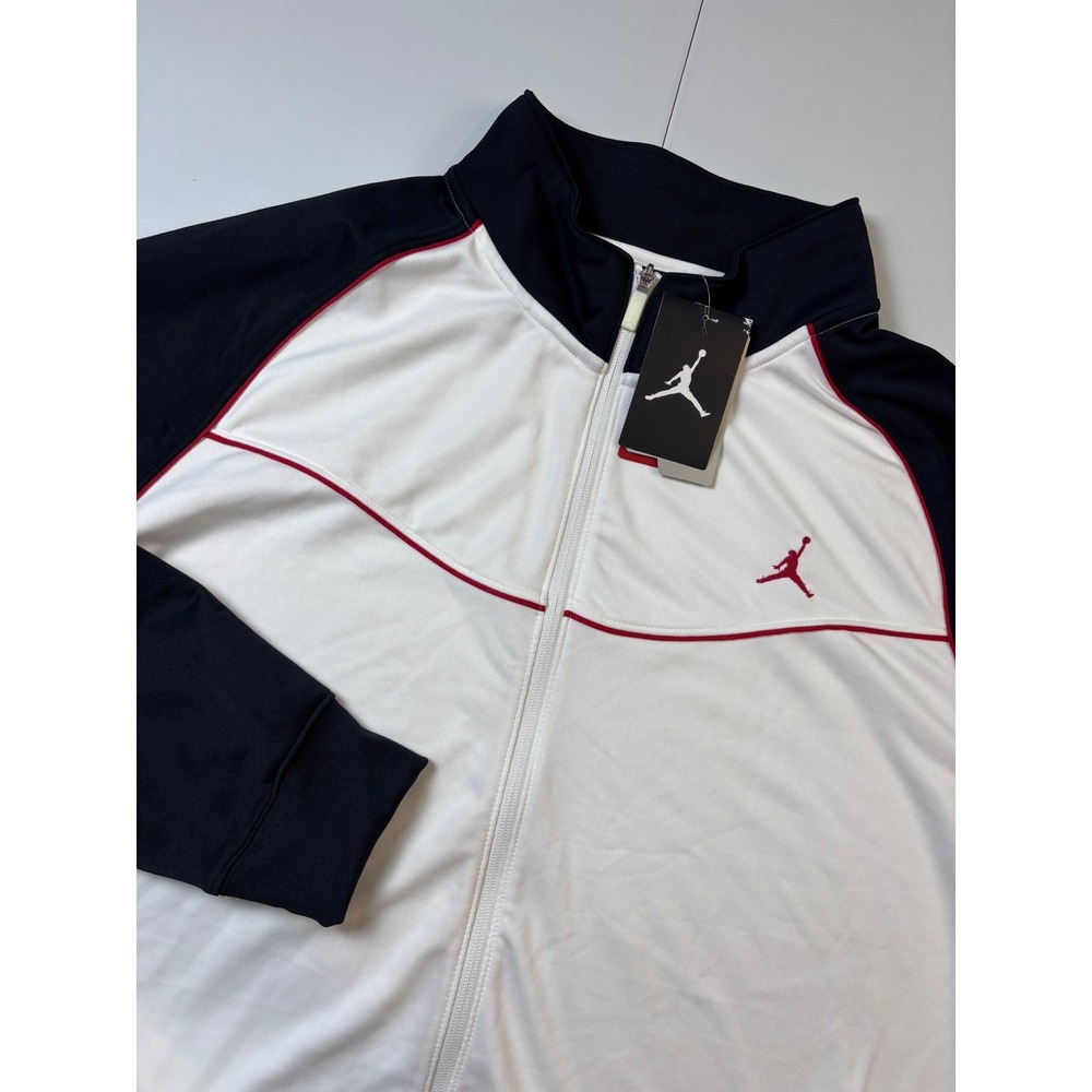 NWT Jordan Jumpman Nike Mens Dri-FIT Full Zip Track Jacket White Black Red 3XL